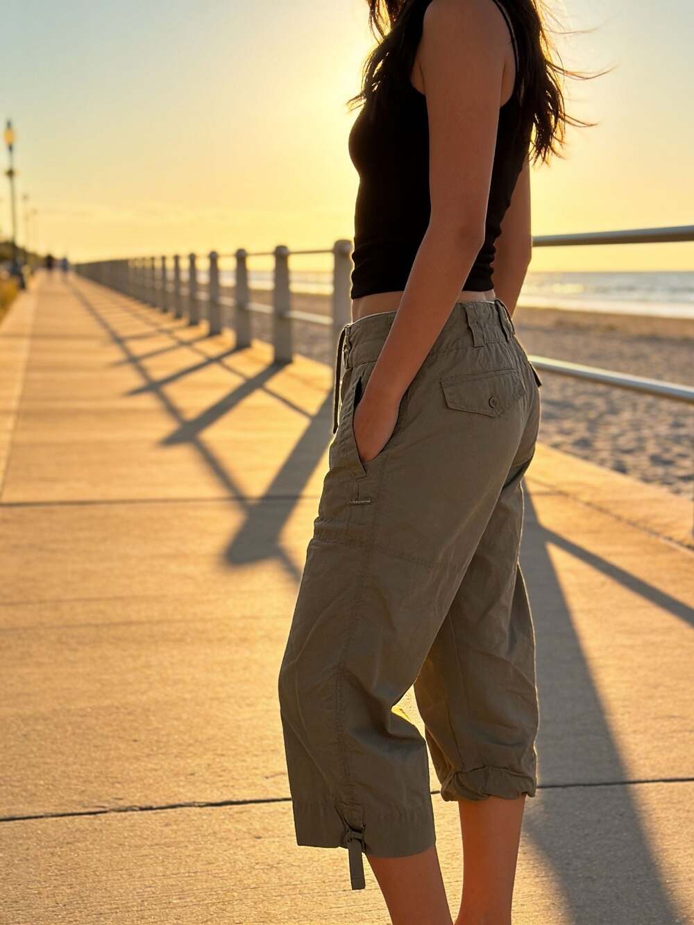 Nike Olive Green Cargo Capri Pants